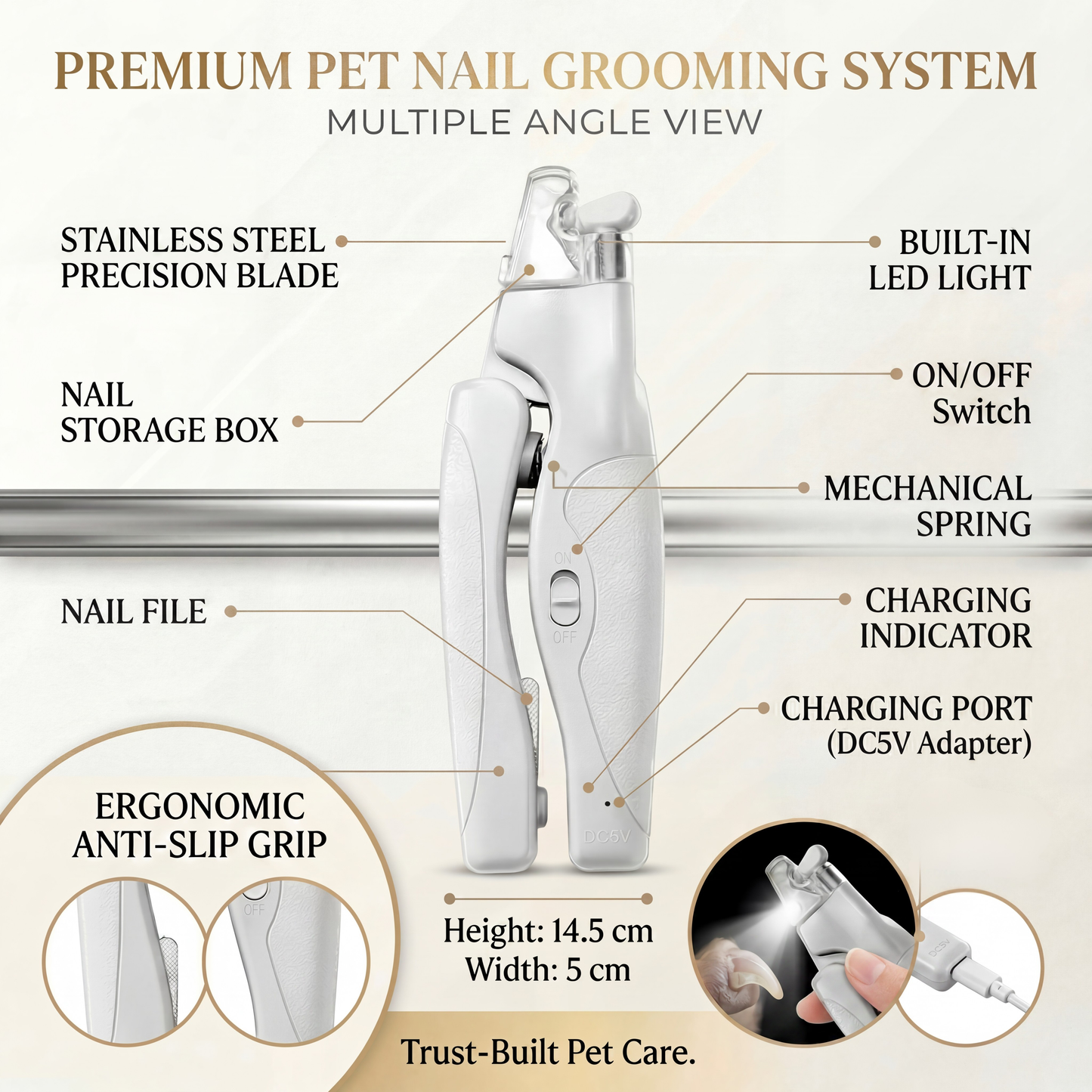 Paw Haus™ LED Precision Pet Nail Clippers