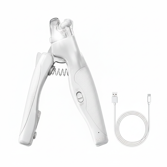 LED Pet Nail Clipper with Coiled USB Cable