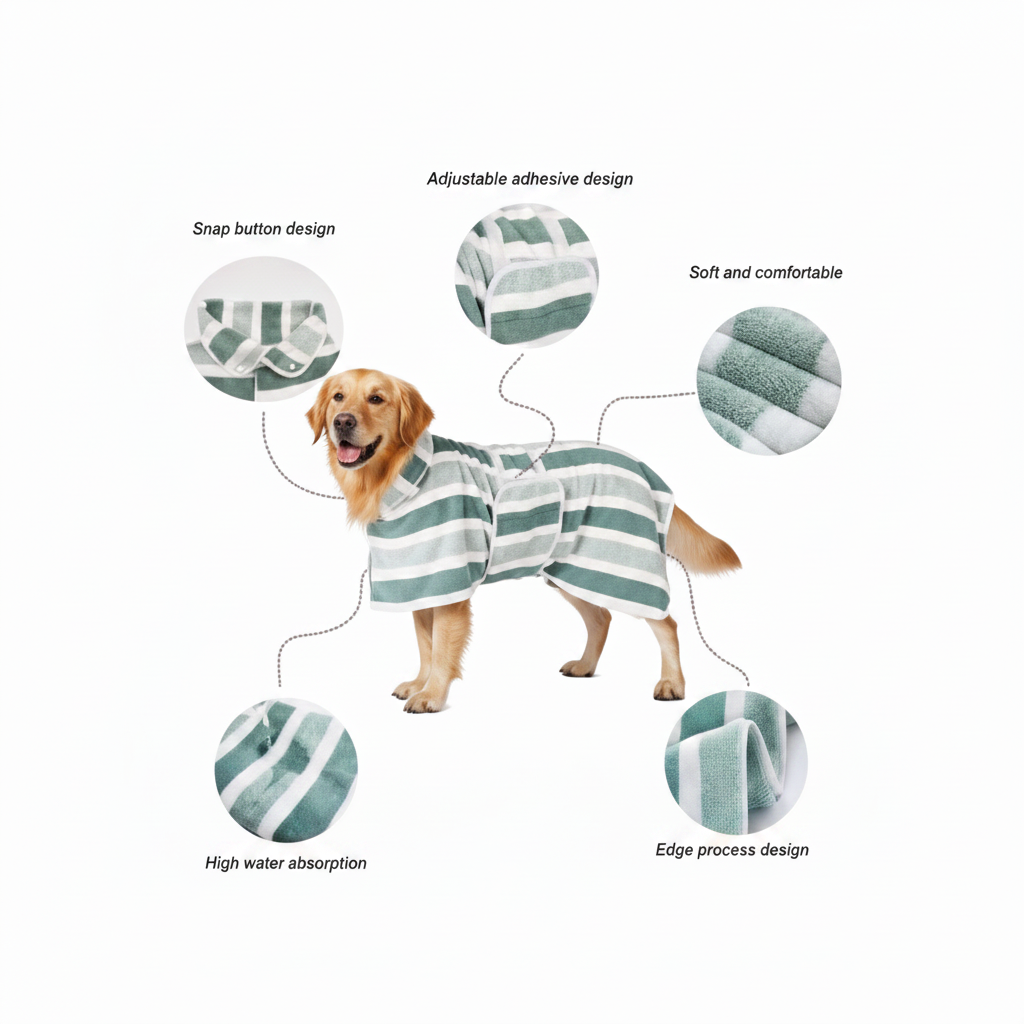 Premium Dog Bathrobe Infographic